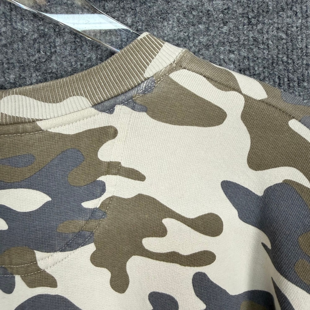Rebecca Minkoff Sweatshirt Womens XS Green Camo Oversized Balloon Sleeve Top - Picture 9 of 10
